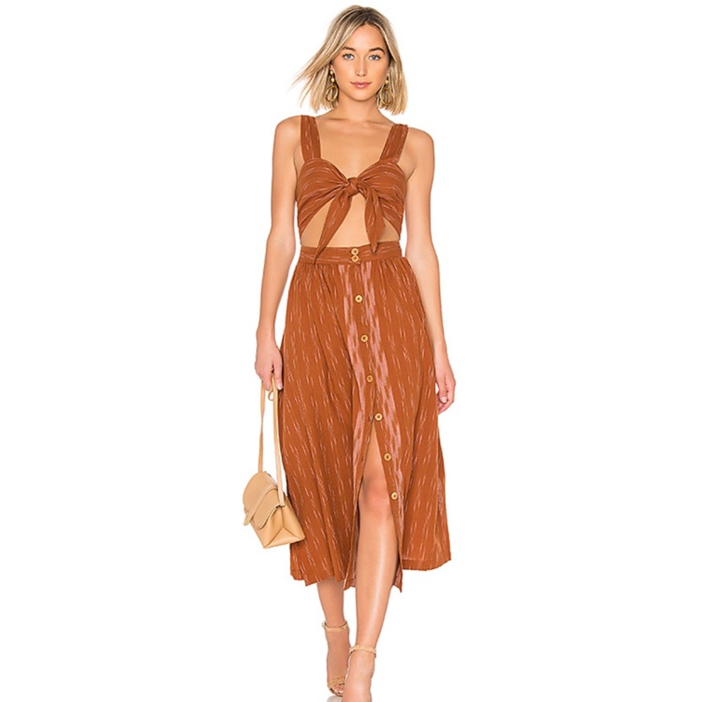 FREE PEOPLE Caldasi Bronze Dress Sz XS